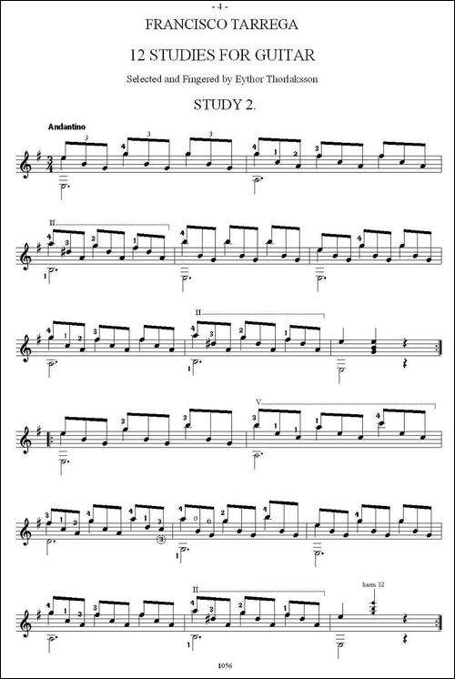 他雷加12首练习曲之2-吉他谱