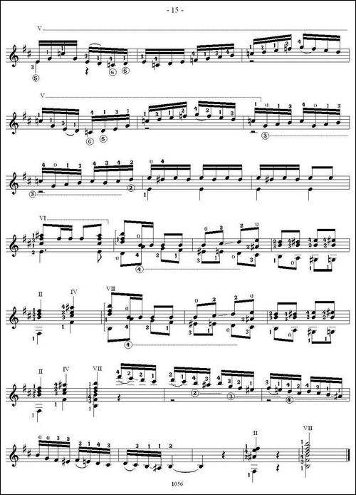 他雷加12首练习曲之8-吉他谱