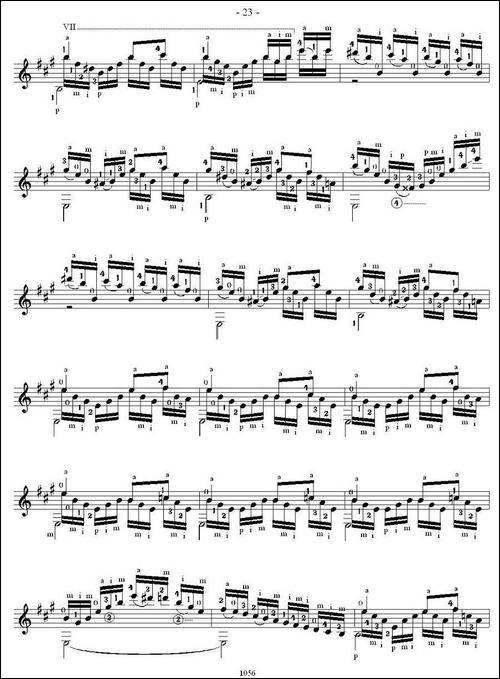 他雷加12首练习曲之12-吉他谱