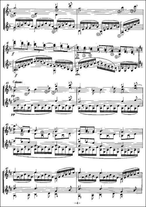 CLAIR-DE-LUNE-双吉他-吉他谱