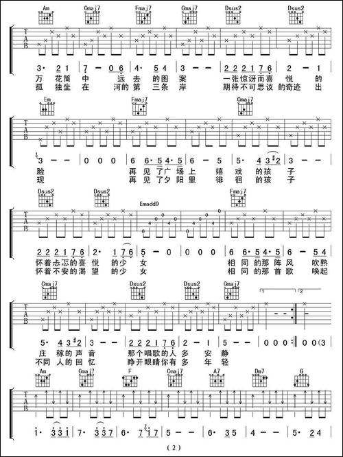 再见，孩子们-吉他谱
