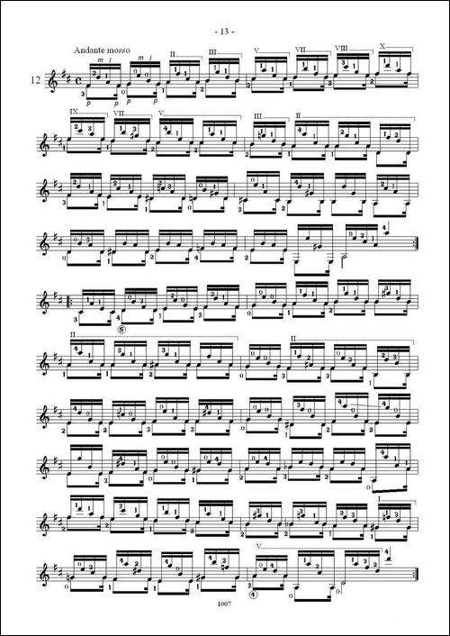 卡尔卡席25首练习曲之11——15-吉他谱
