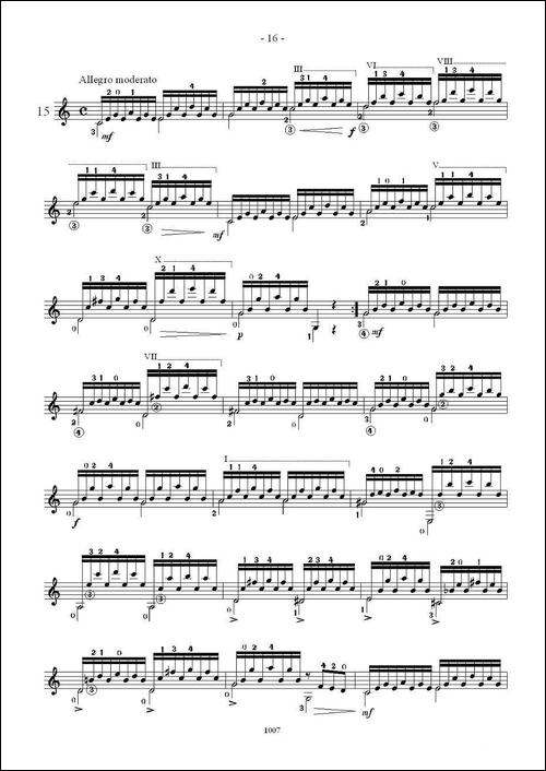 卡尔卡席25首练习曲之11——15-吉他谱