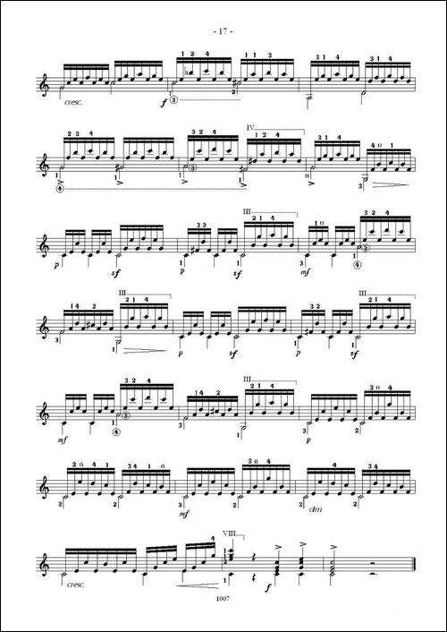 卡尔卡席25首练习曲之11——15-吉他谱