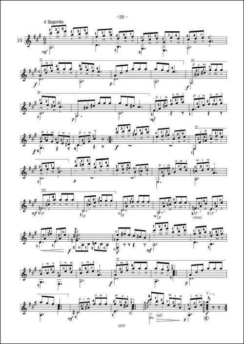 卡尔卡席25首练习曲之16——20-吉他谱