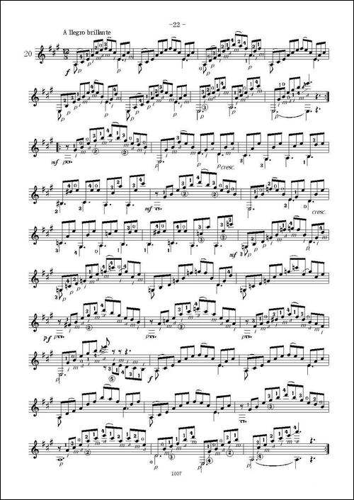 卡尔卡席25首练习曲之16——20-吉他谱