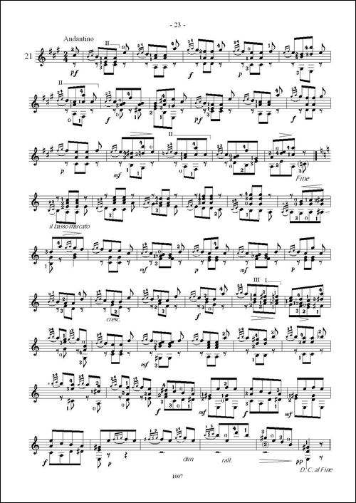 卡尔卡席25首练习曲之21——25-吉他谱