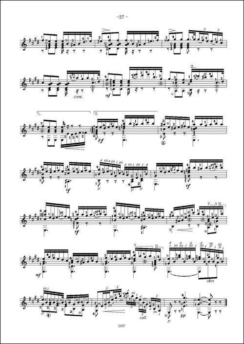 卡尔卡席25首练习曲之21——25-吉他谱