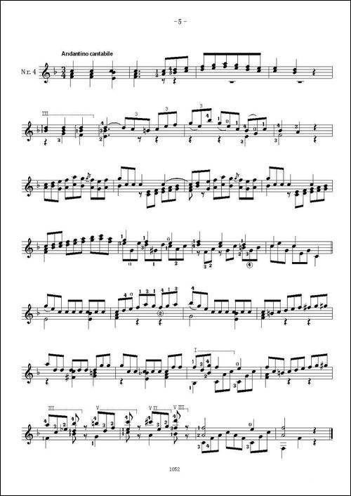 索尔·克斯特26首练习曲之1——5-吉他谱