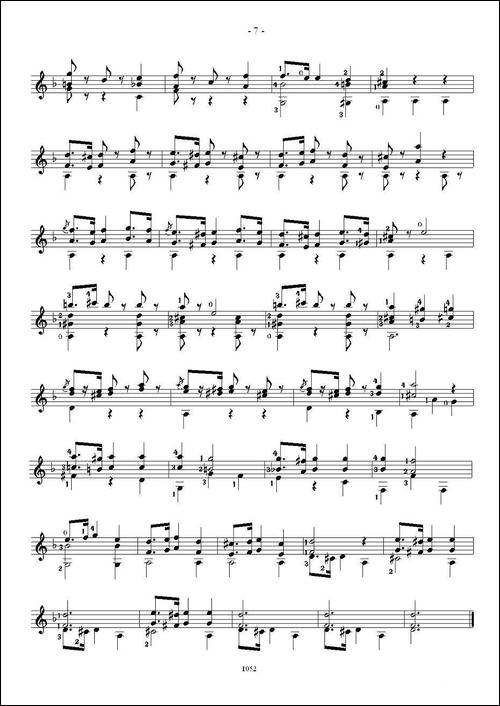 索尔·克斯特26首练习曲之1——5-吉他谱