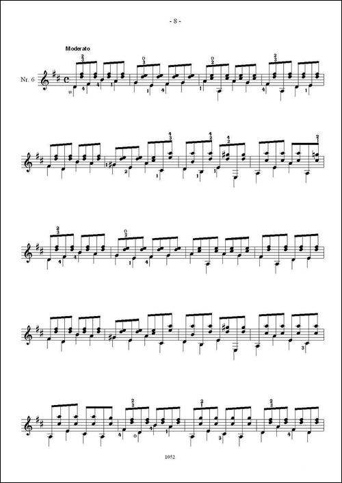索尔·克斯特26首练习曲之6——10-吉他谱