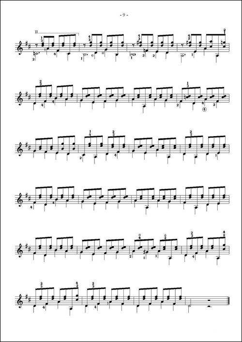 索尔·克斯特26首练习曲之6——10-吉他谱