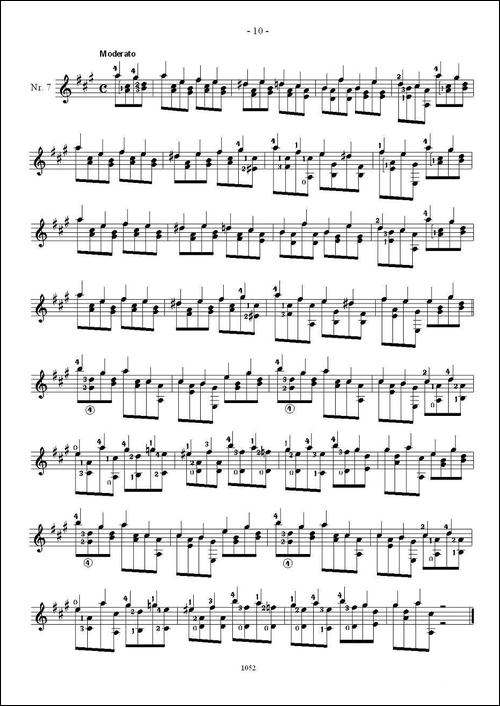 索尔·克斯特26首练习曲之6——10-吉他谱