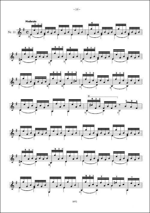 索尔·克斯特26首练习曲之11——15-吉他谱