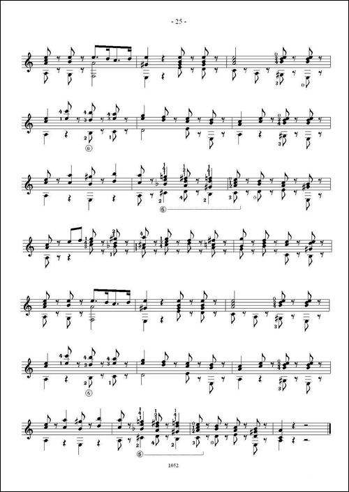 索尔·克斯特26首练习曲之11——15-吉他谱