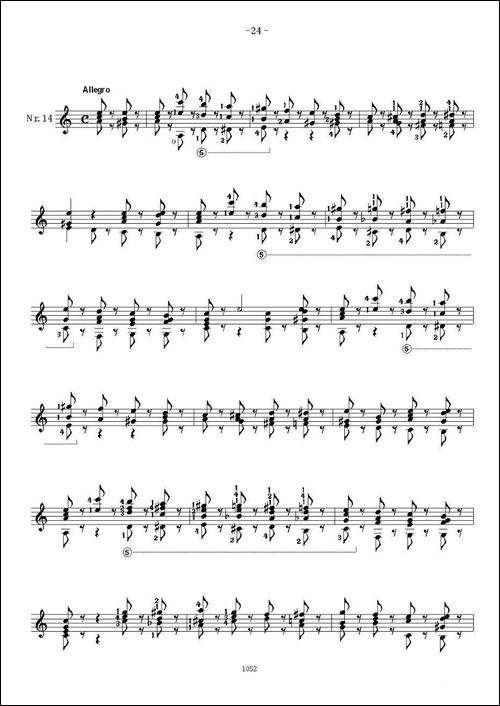 索尔·克斯特26首练习曲之11——15-吉他谱