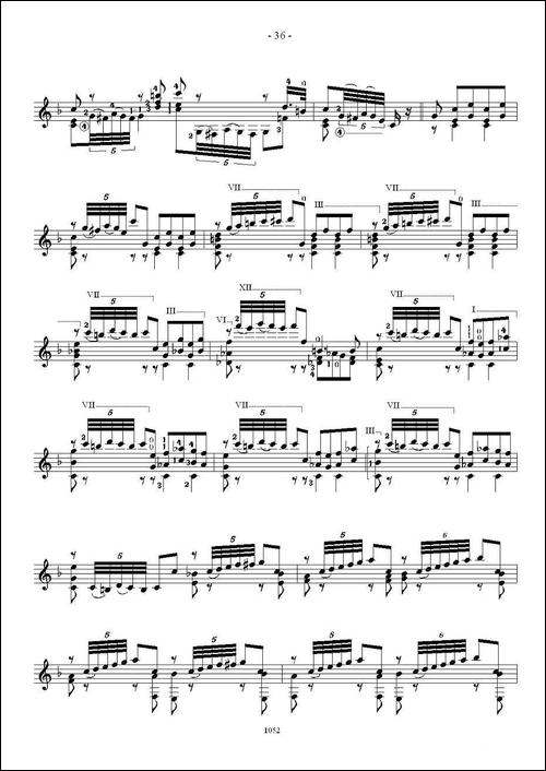 索尔·克斯特26首练习曲之16——20-吉他谱