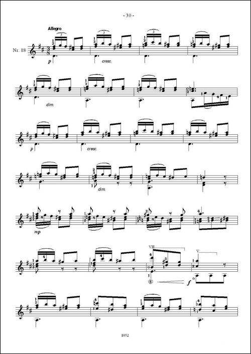 索尔·克斯特26首练习曲之16——20-吉他谱