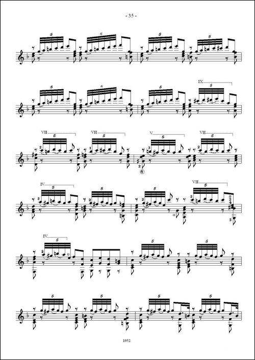 索尔·克斯特26首练习曲之16——20-吉他谱