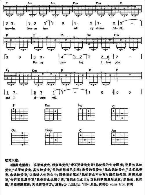 Love-me-tender-温柔地爱我-吉他谱