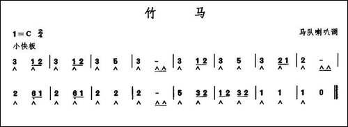 竹马-马队喇叭调-口琴谱