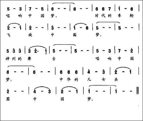 唱响中国梦-车行词-陈光曲-美声曲谱