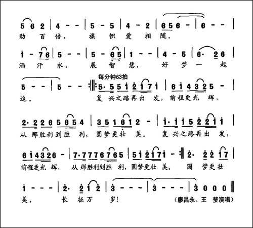 长征礼赞-美声曲谱