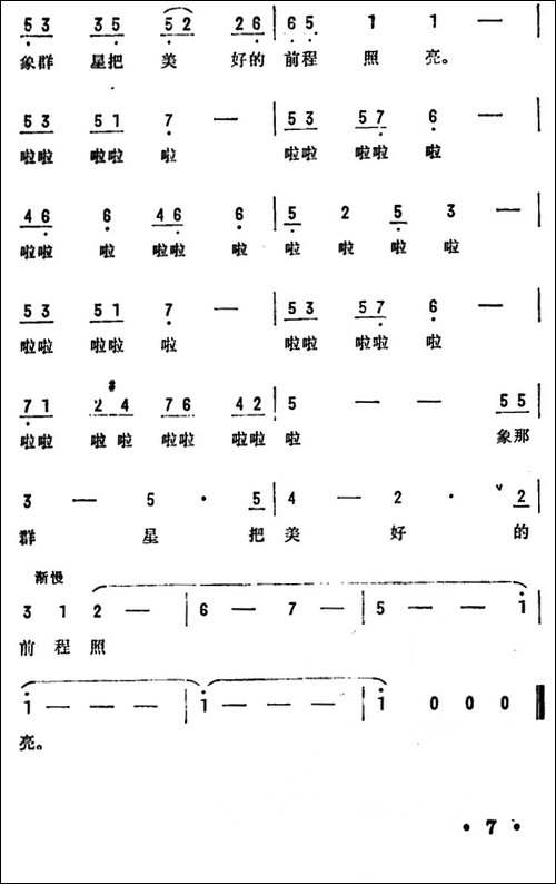 年轻的心-电影《当代人》主题歌-美声曲谱