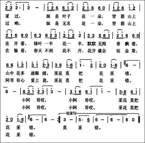 采花莫把花采错-民歌