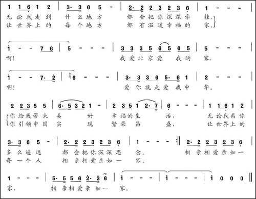 我爱北京，爱我的家-民歌
