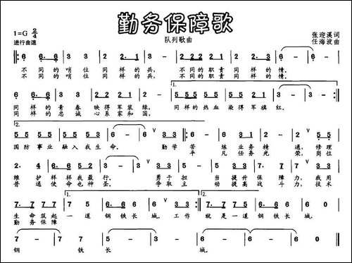 勤务保障歌-民歌