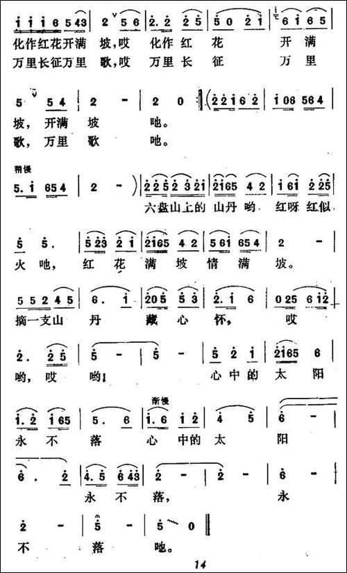 心中的太阳永不落-张仲强词-周乃麟曲-民歌