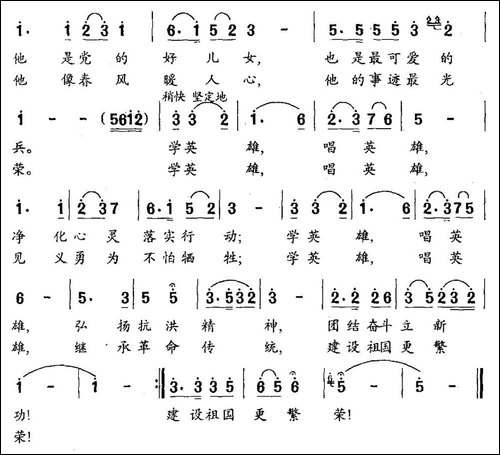 歌唱抗洪英雄高建成-高鲁生词-王莘曲-民歌