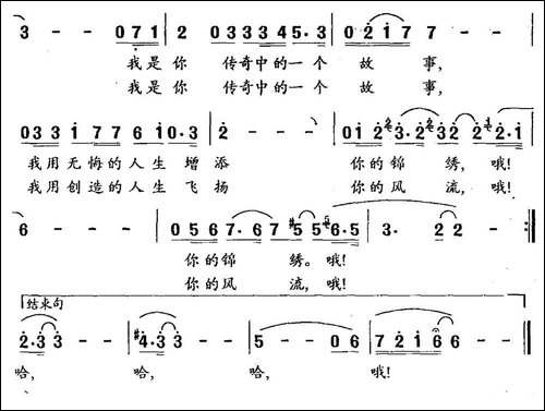 我是你传奇中的一个故事-梁和平词-冯世全曲-民歌