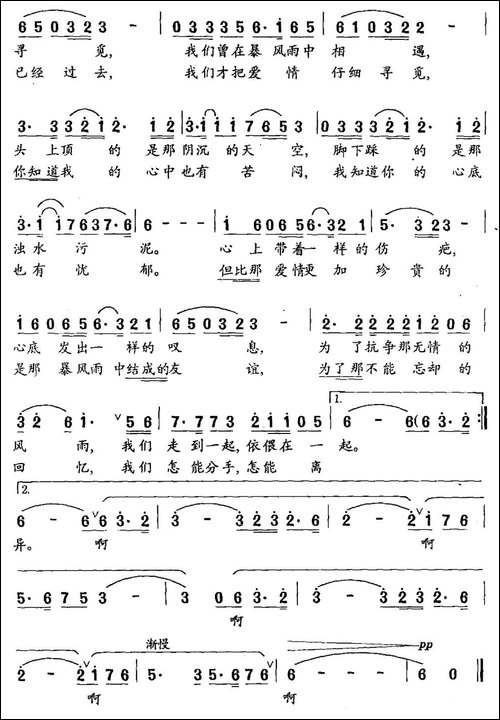 暴风雨中的故事-耿大权词-孙秀华曲-民歌