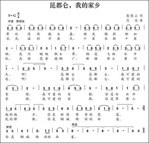 昆都仑，我的家乡-张桂山词-志远曲-民歌