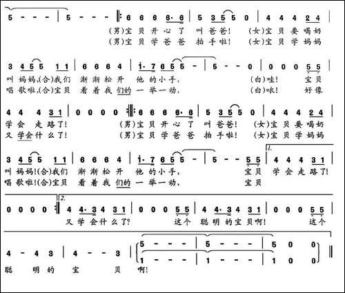 聪明宝贝-男女声对唱-晏敏敏-词曲-民歌