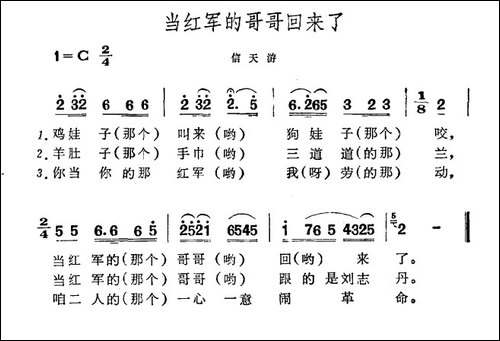 当红军的哥哥回来了-陕西民歌、王方亮编曲版-民歌