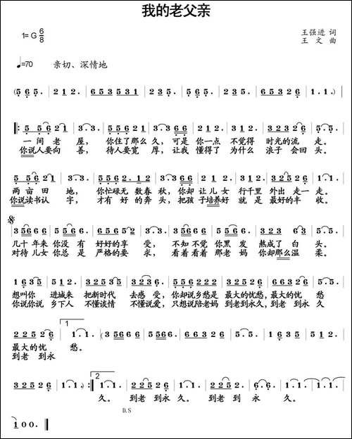 我的老父亲-王强进词-王文曲-民歌
