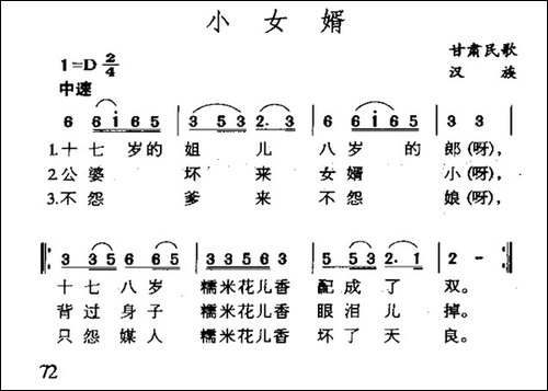 小女婿-甘肃民歌-民歌