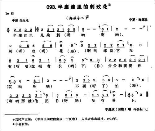 哥是阳沟妹是水-宁夏回族民歌-民歌