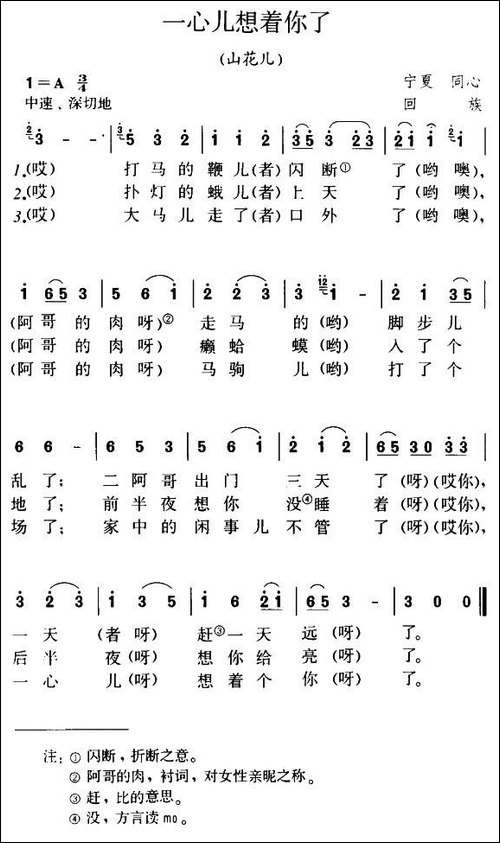 一心儿想着你了-山花儿