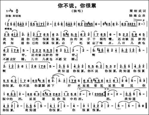 你不说，你很累