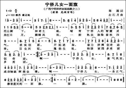 宁侨儿女一面旗-广西宁明华侨农场场歌之三