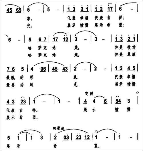 哈萨克姑娘-程建国词-邓治平曲