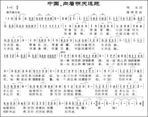 中国，向着明天迅跑