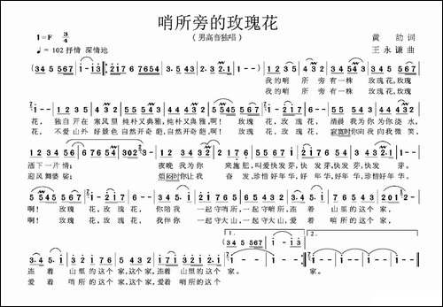 哨所旁的玫瑰花