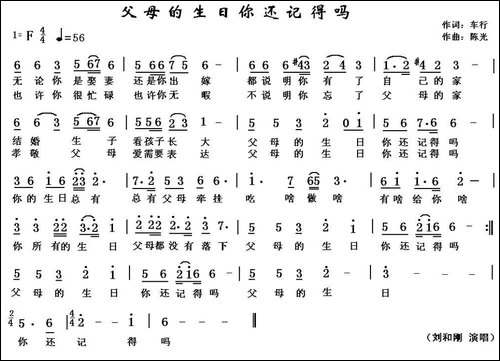 父母的生日你还记得吗