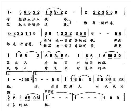 为你祝福-献给敬爱的筑路人-民歌