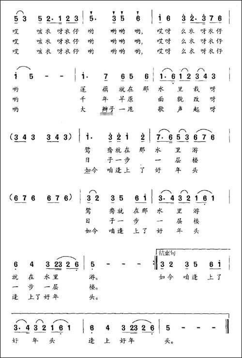 清凌凌的渠水哗啦啦地流-民歌